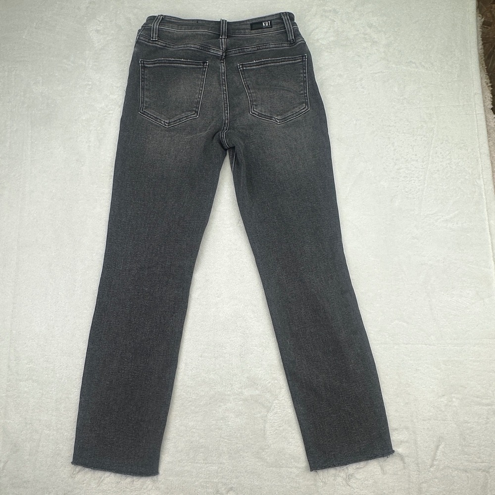 KUT From The Kloth Rachael Fab AB Mom Jeans Distressed Ankle Gray Wash 6L - Picture 9 of 12